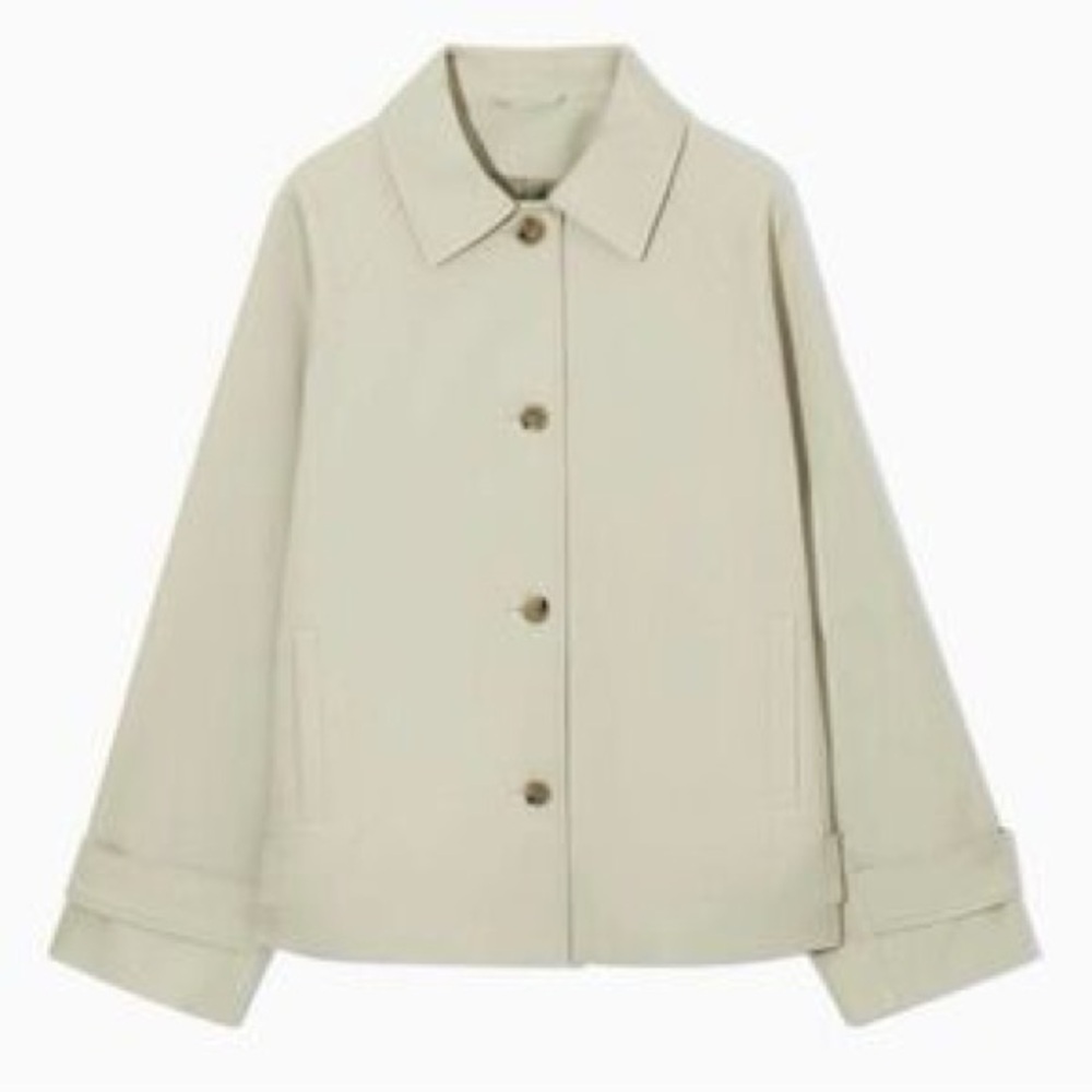 COS Tan Trench Coat Modern Shortened Length